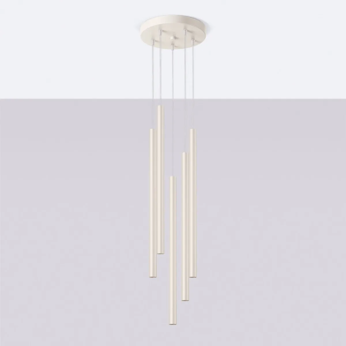 Lampe suspendue Noraaeen 5P beige 104 x 25 x 25( h x l x P en cm )