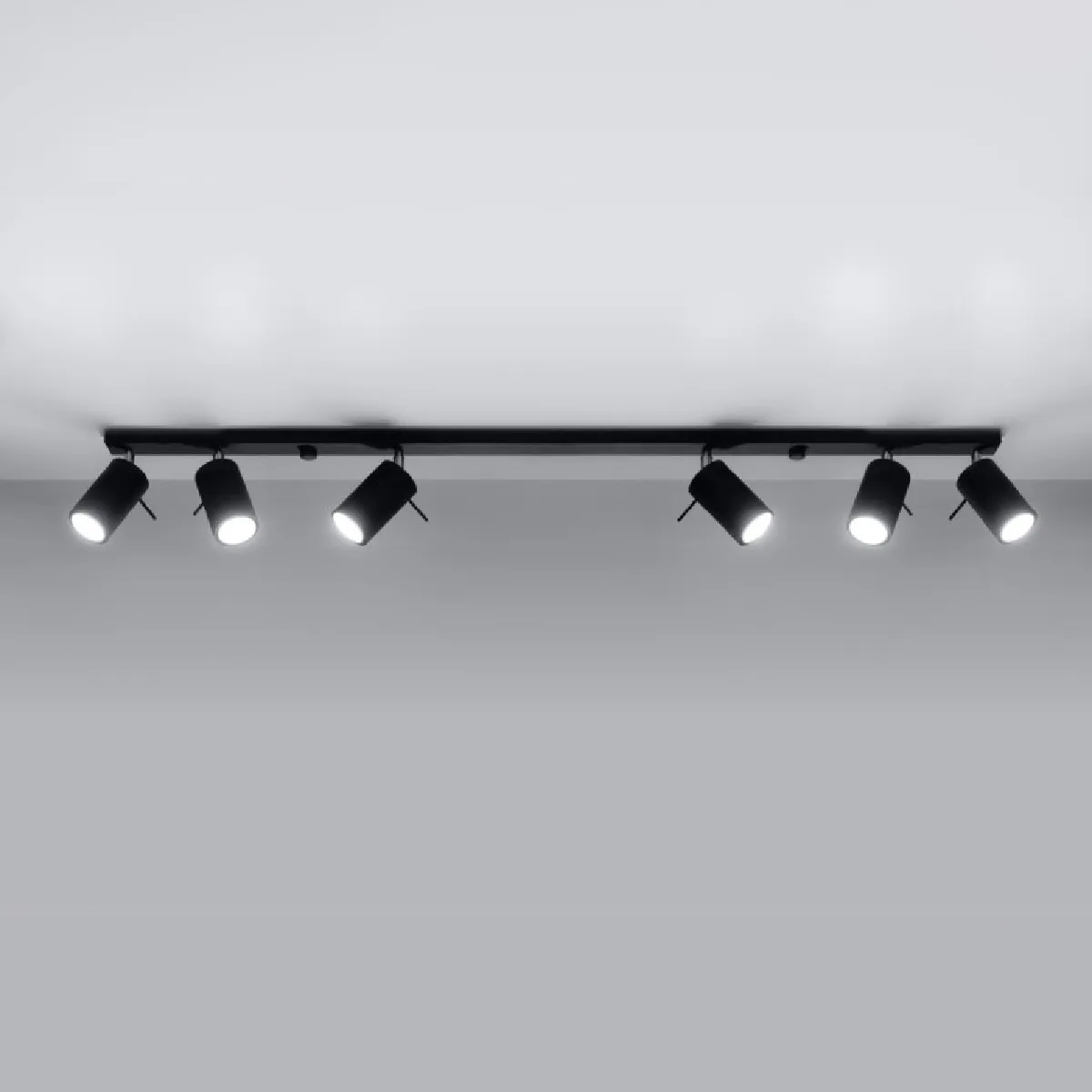 Plafonnier Veraaeen 6L noir 16 x 118 x 6( h x l x P en cm )