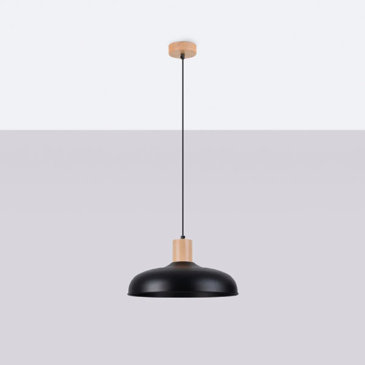 Lampe suspendue Aureyar noir 120 x 38 x 38( h x l x P en cm )