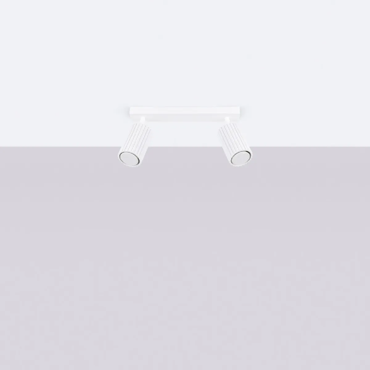 Plafonnier Elaen 2 blanc 16.5 x 30 x 6.5( h x l x P en cm )