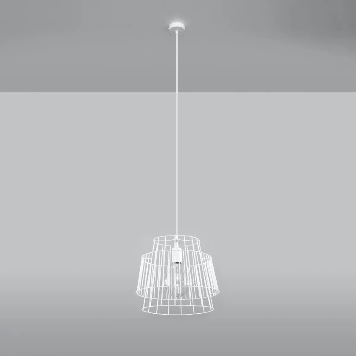 Lampe pendante Lumiana blanc 130 x 35 x 35( h x l x P en cm )
