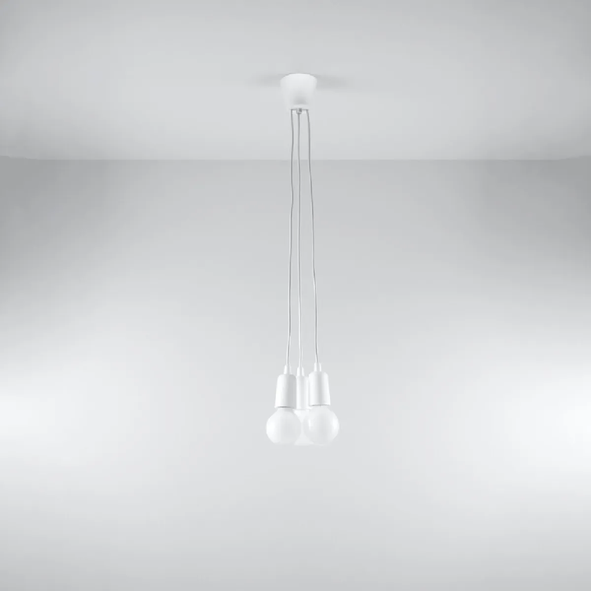 Lampe suspendue Noviar 3 blanc 90 x 15 x 15( h x l x P en cm )