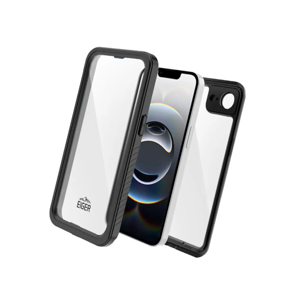 Coque Magsafe Intégrale 360° Pour Iphone 16e Étanche Ip68 Drop-test 2m Renforcé Noir / Transparent Eiger