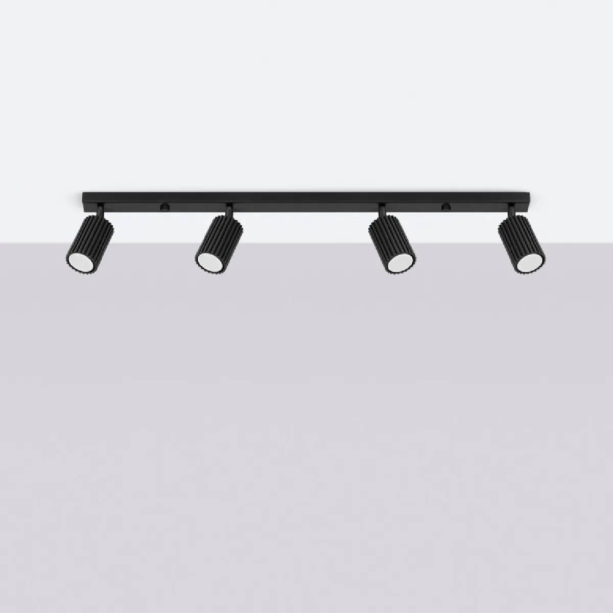 Plafonnier Elaen 4L noir 16.5 x 81 x 6.5( h x l x P en cm )