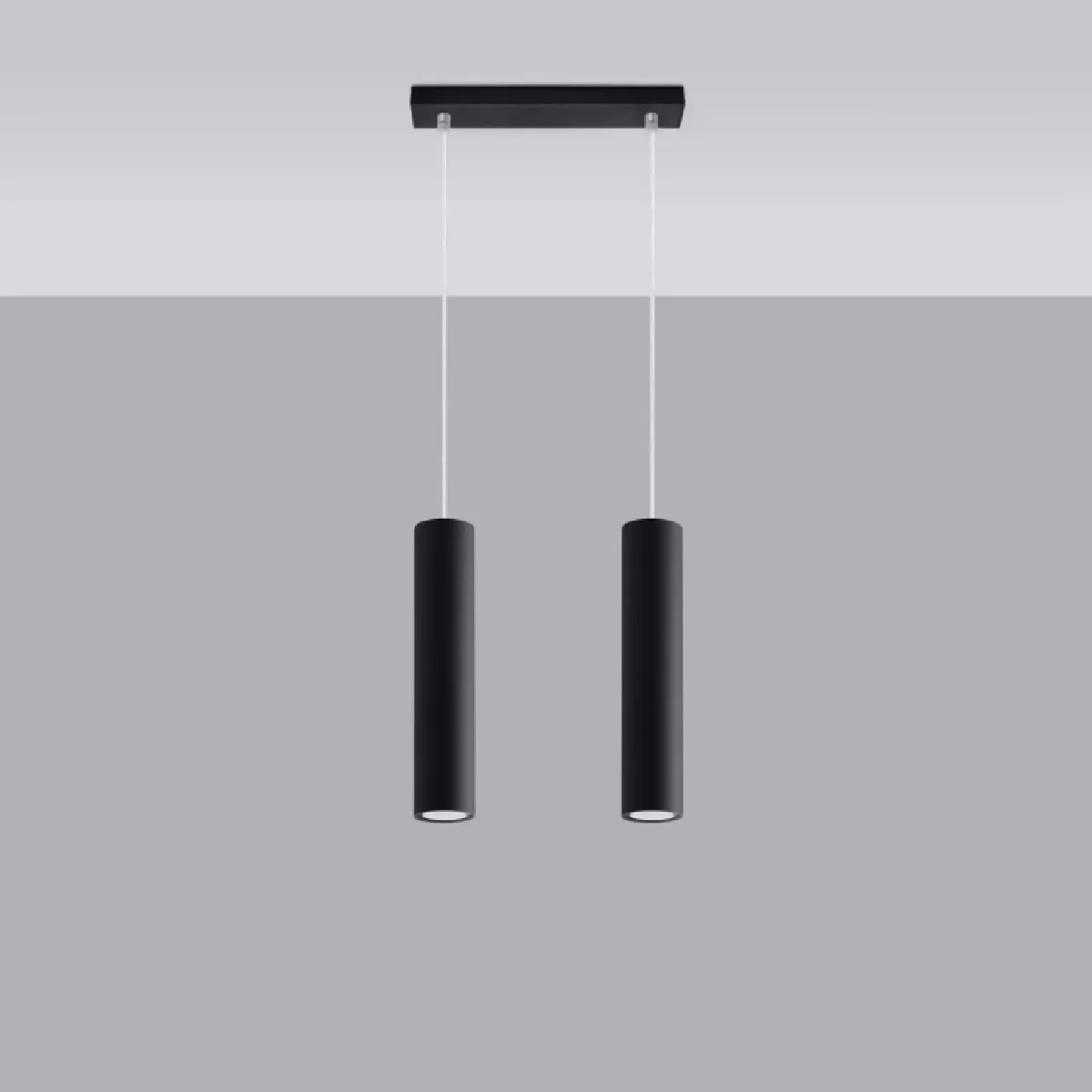 Lampe pendante Noraaena 2 noir 90 x 30 x 6( h x l x P en cm )