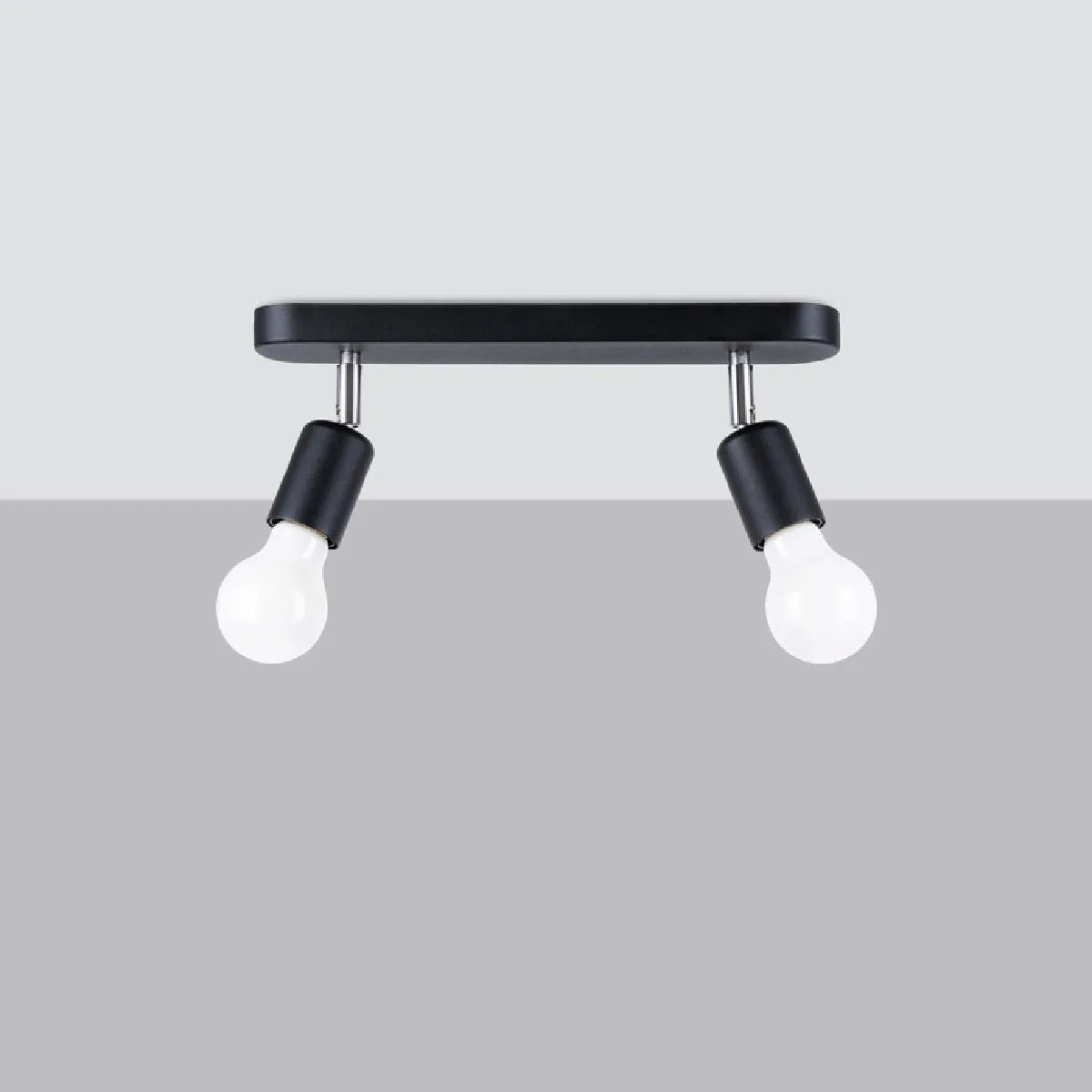 Plafonnier Luxeyys 2 noir 13.5 x 33 x 6( h x l x P en cm )
