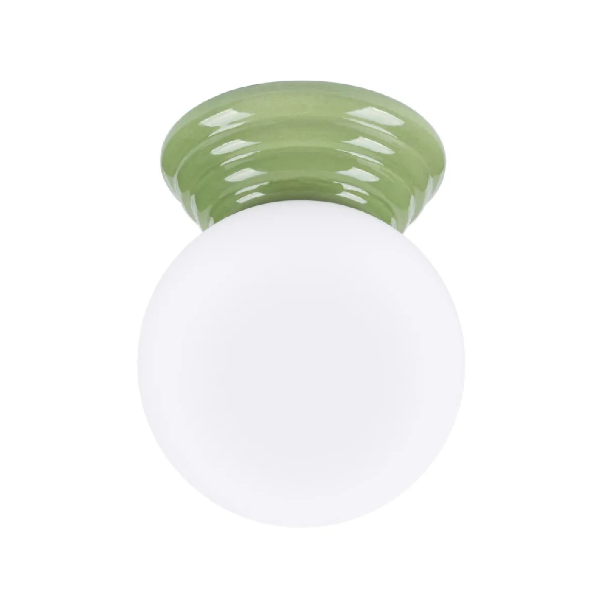 Plafonnier ZORI vert IP44 12 x 12 x 16( h x l x P en cm )