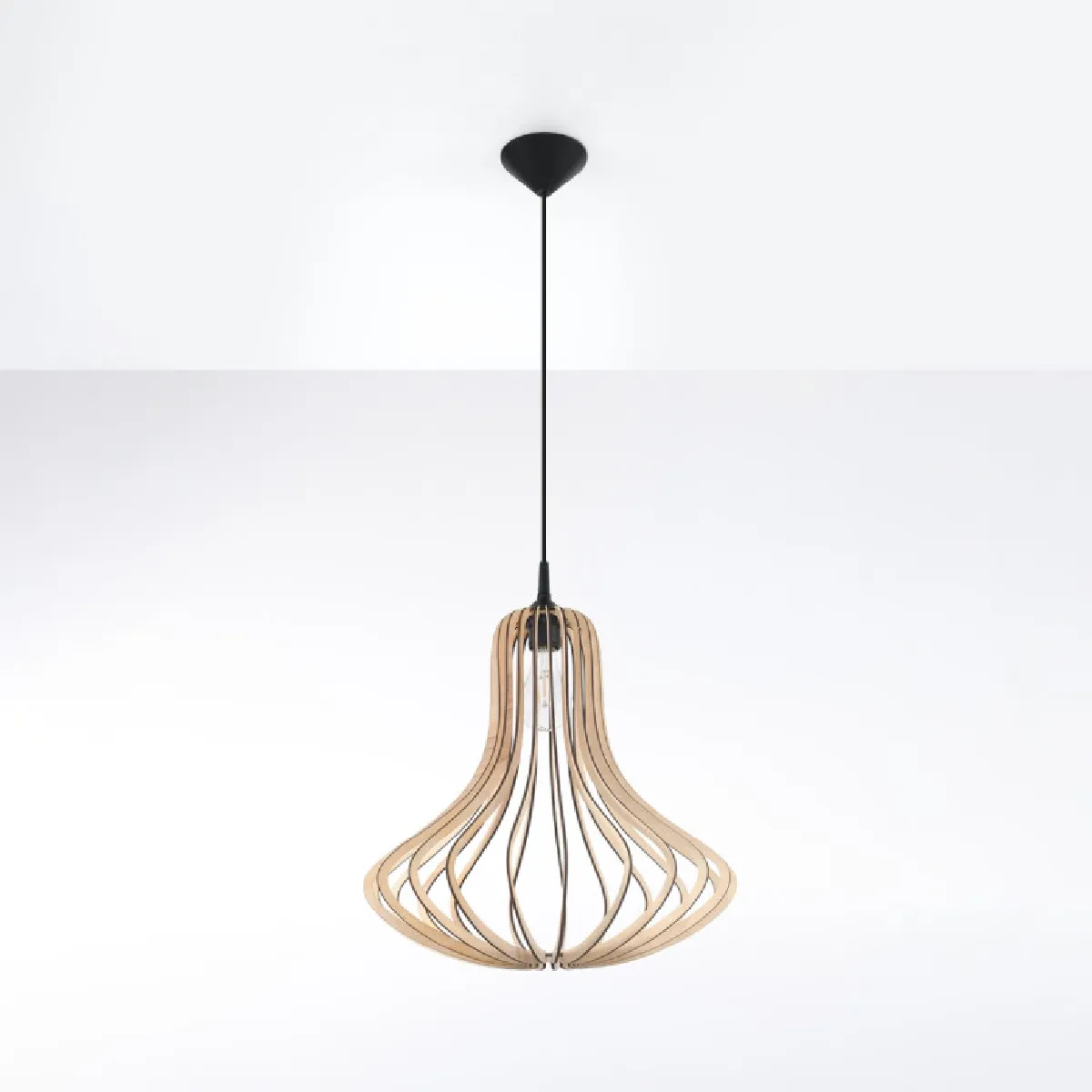 Lampe pendante Coraays bois 110 x 41 x 41( h x l x P en cm )