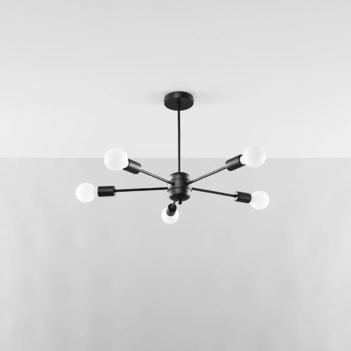 Lustre Lumeen 5 noir 46 x 66 x 66( h x l x P en cm )