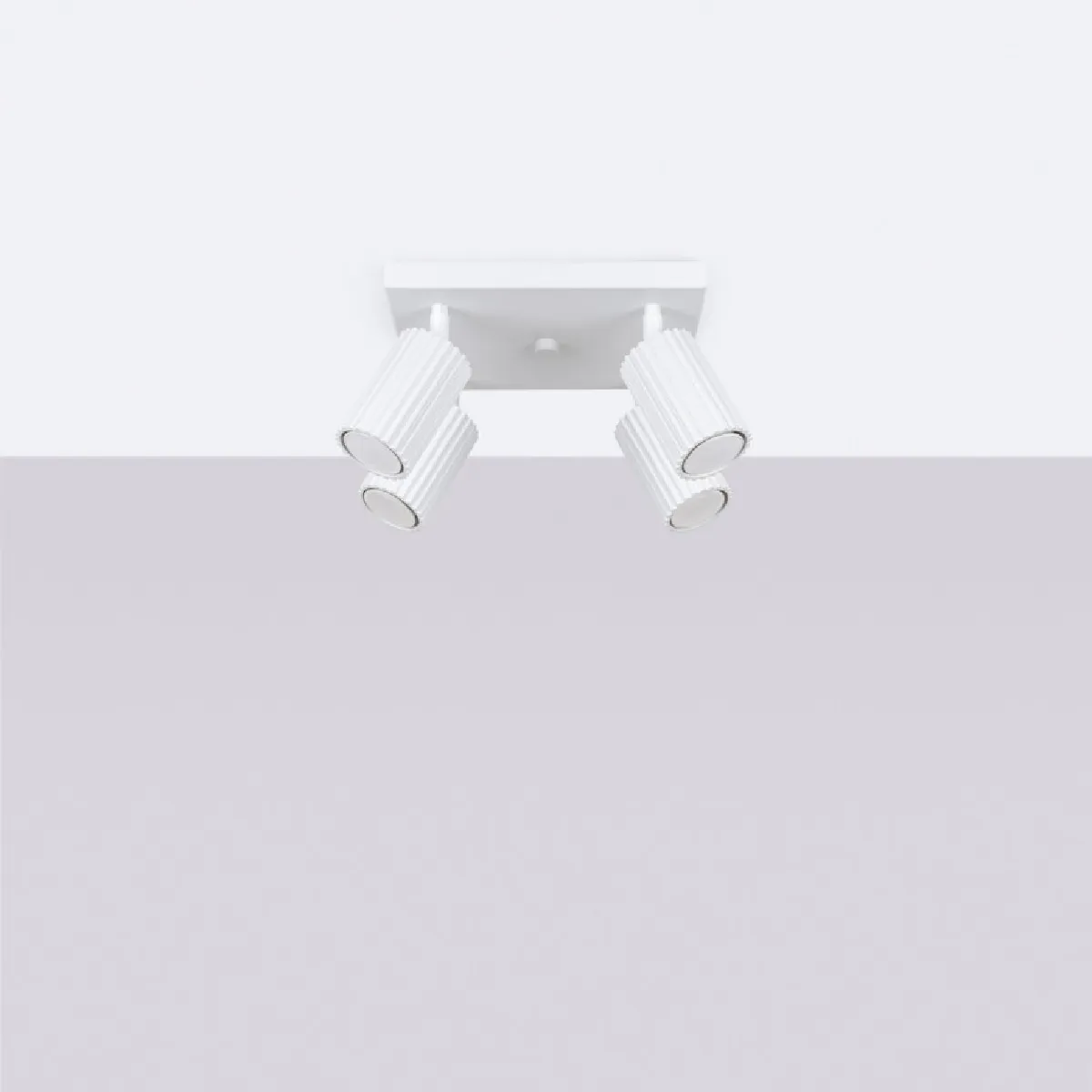 Plafonnier Elaen 4 blanc 16.5 x 25 x 25( h x l x P en cm )