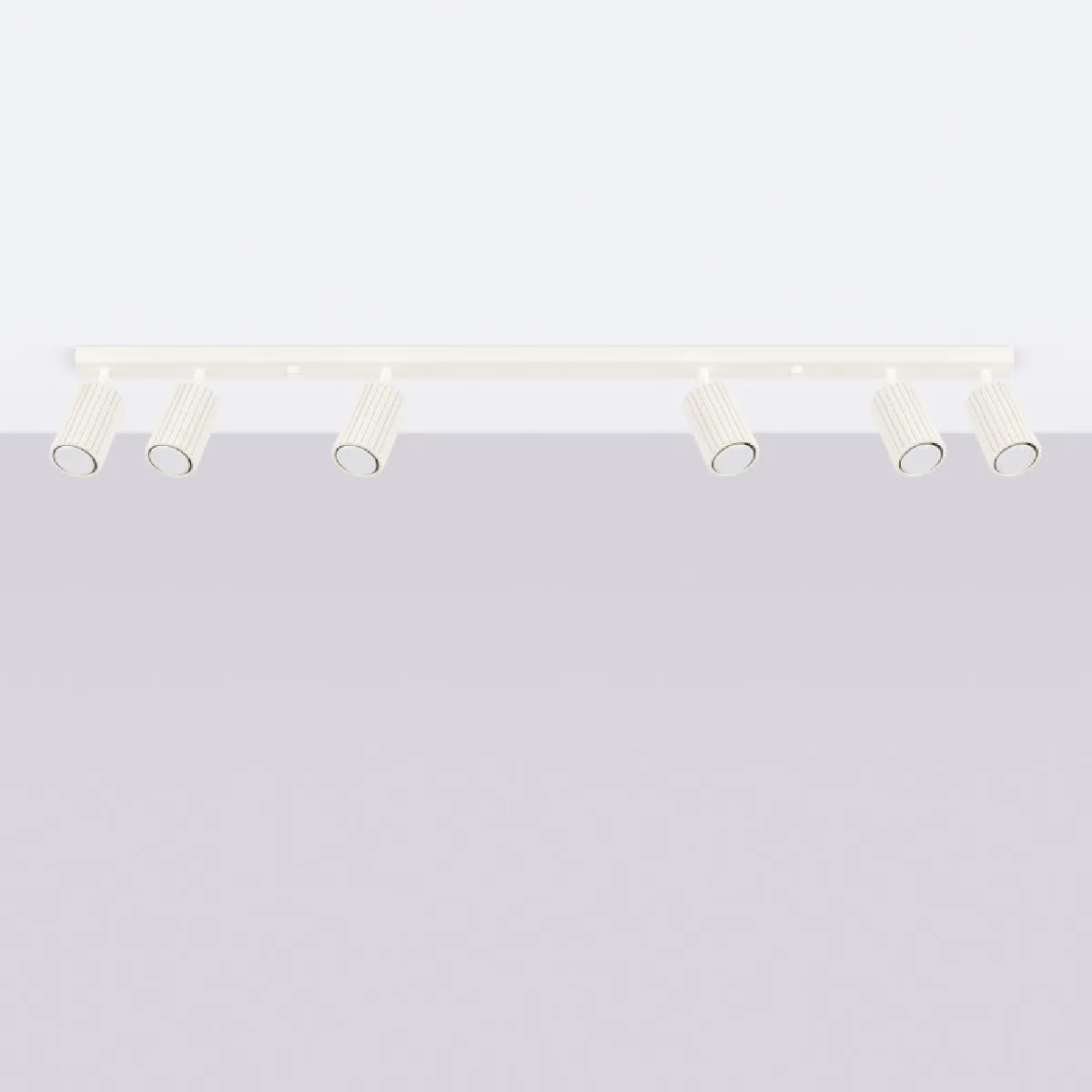 Plafonnier Elaen 6L beige 16.5 x 117 x 6.5( h x l x P en cm )