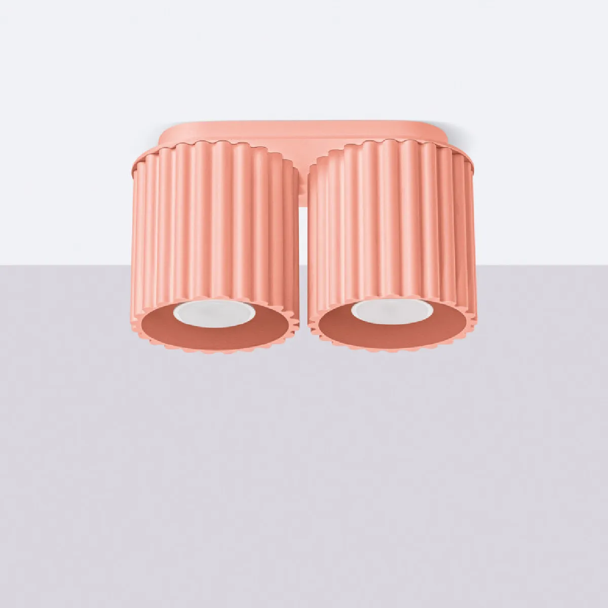 Plafonnier AURA 2 peach GU10 12 x 21 x 10( h x l x P en cm )