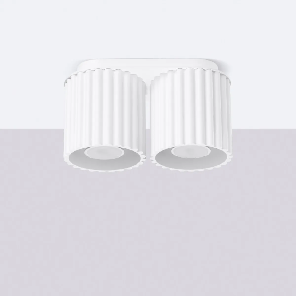 Plafonnier AURA 2 blanc GU10 12 x 21 x 10( h x l x P en cm )