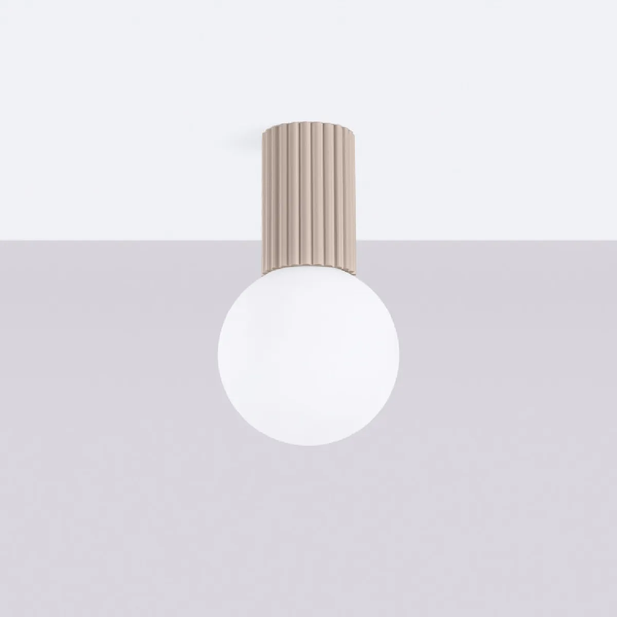 Plafonnier HALO taupe IP44 21 x 12 x 12( h x l x P en cm )
