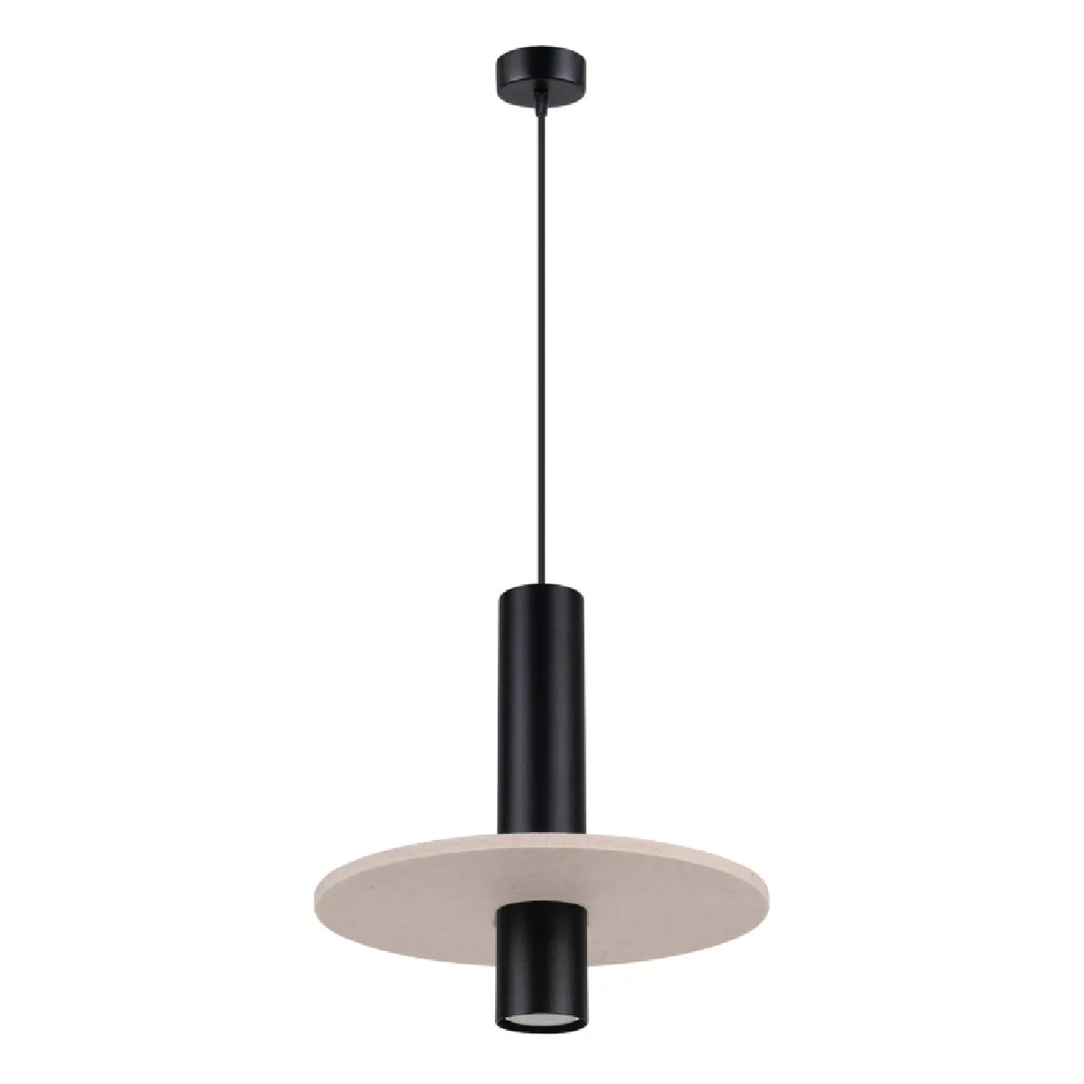 Lampe suspendue PELTA 1 noir/beige 126 x 30 x 30( h x l x P en cm )