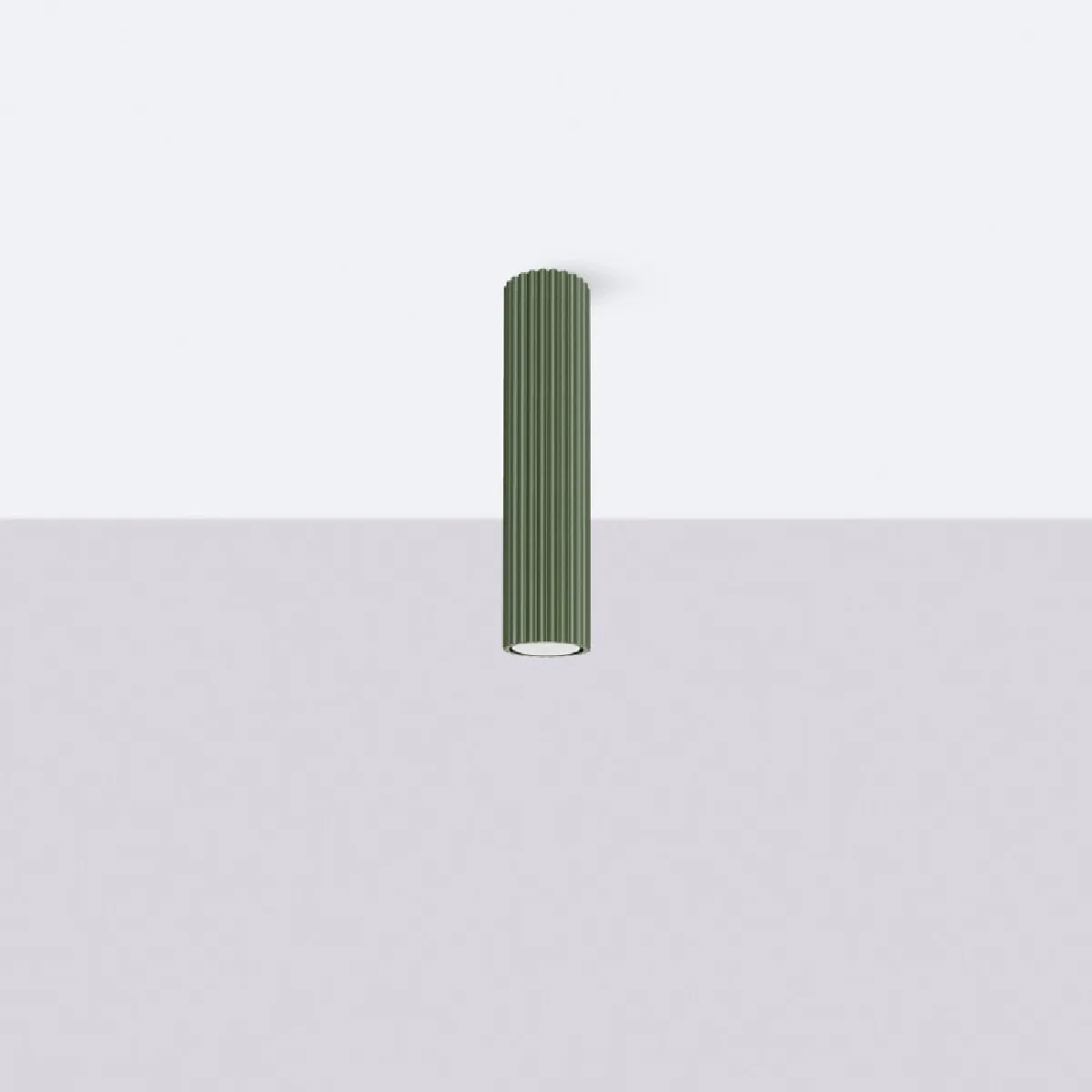 Plafonnier Elaen 30 vert olive 30 x 6.5 x 6.5( h x l x P en cm )