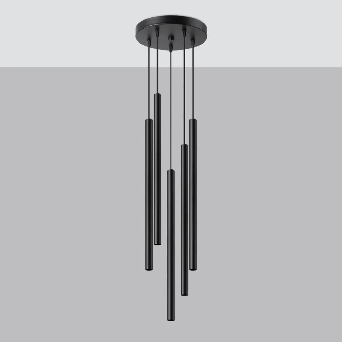 Lampe suspendue Noraaeen 5P noir 110 x 25 x 25( h x l x P en cm )