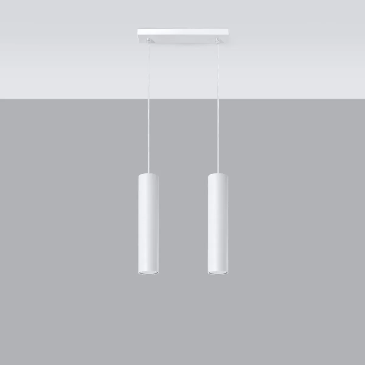 Lampe suspendue Noraaena 2 blanc 90 x 30 x 6( h x l x P en cm )