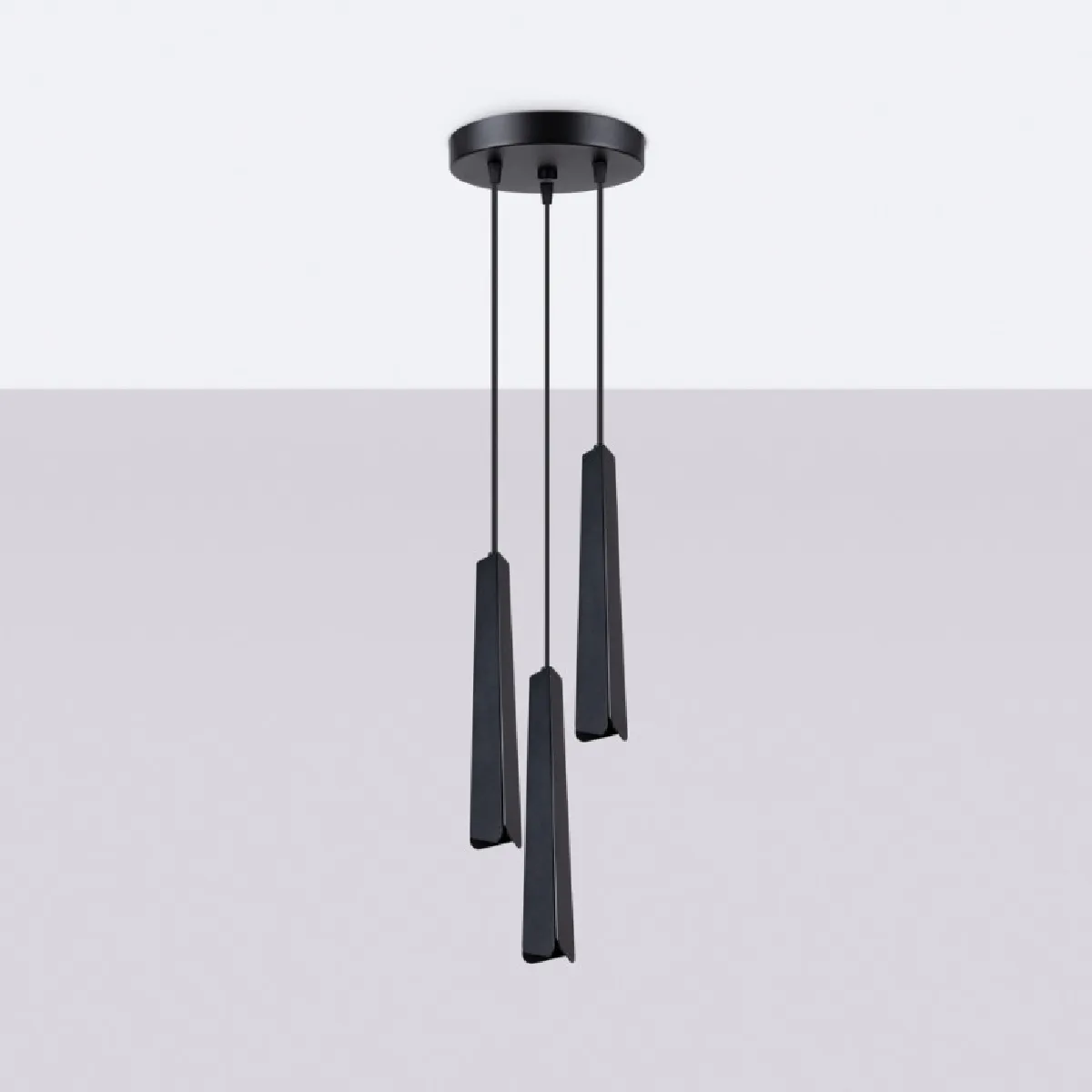 Lampe suspendue Lineaaeen 3P noir 120 x 19.5 x 19.5( h x l x P en cm )