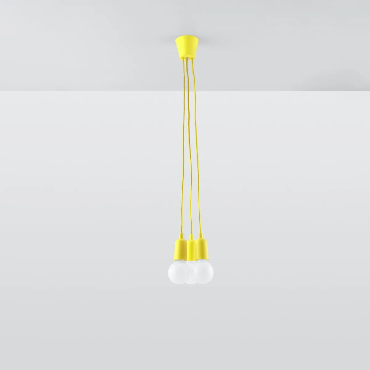 Lampe pendante Noviar 3 jaune 90 x 15 x 15( h x l x P en cm )