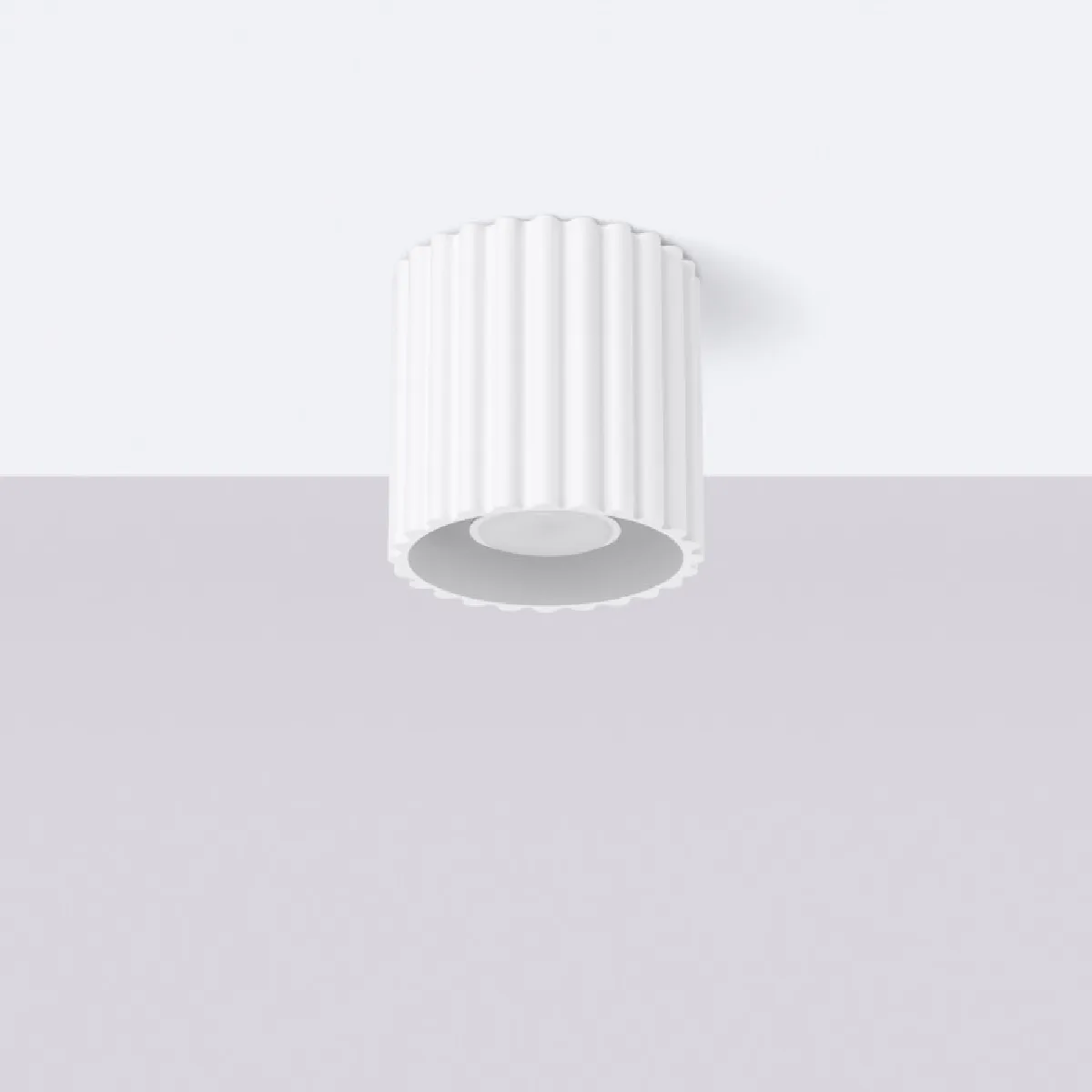 Plafonnier AURA 1 blanc GU10 10 x 10 x 10( h x l x P en cm )