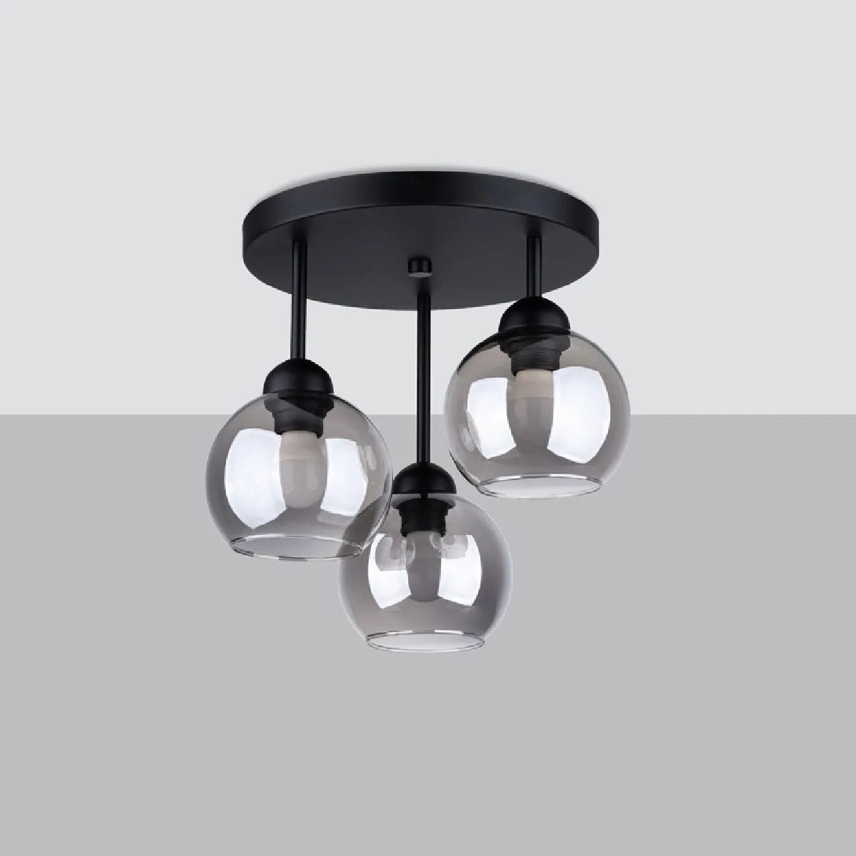 Lustre Orana 3 noir 35 x 35 x 35( h x l x P en cm )