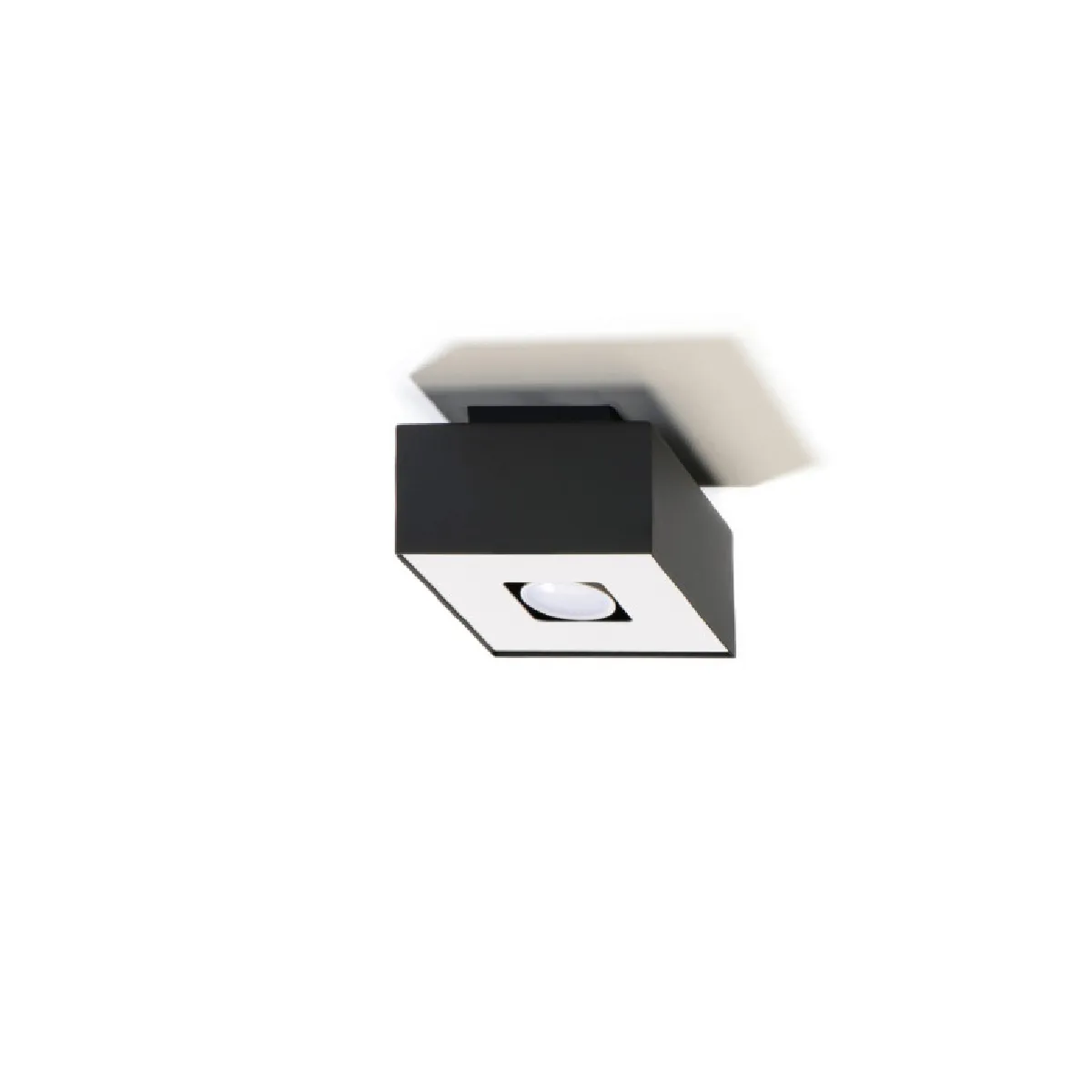 Plafonnier Veloys 1 noir 11 x 14 x 14( h x l x P en cm )