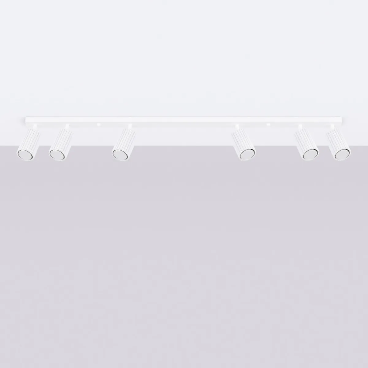 Plafonnier Elaen 6L blanc 16.5 x 117 x 6.5( h x l x P en cm )