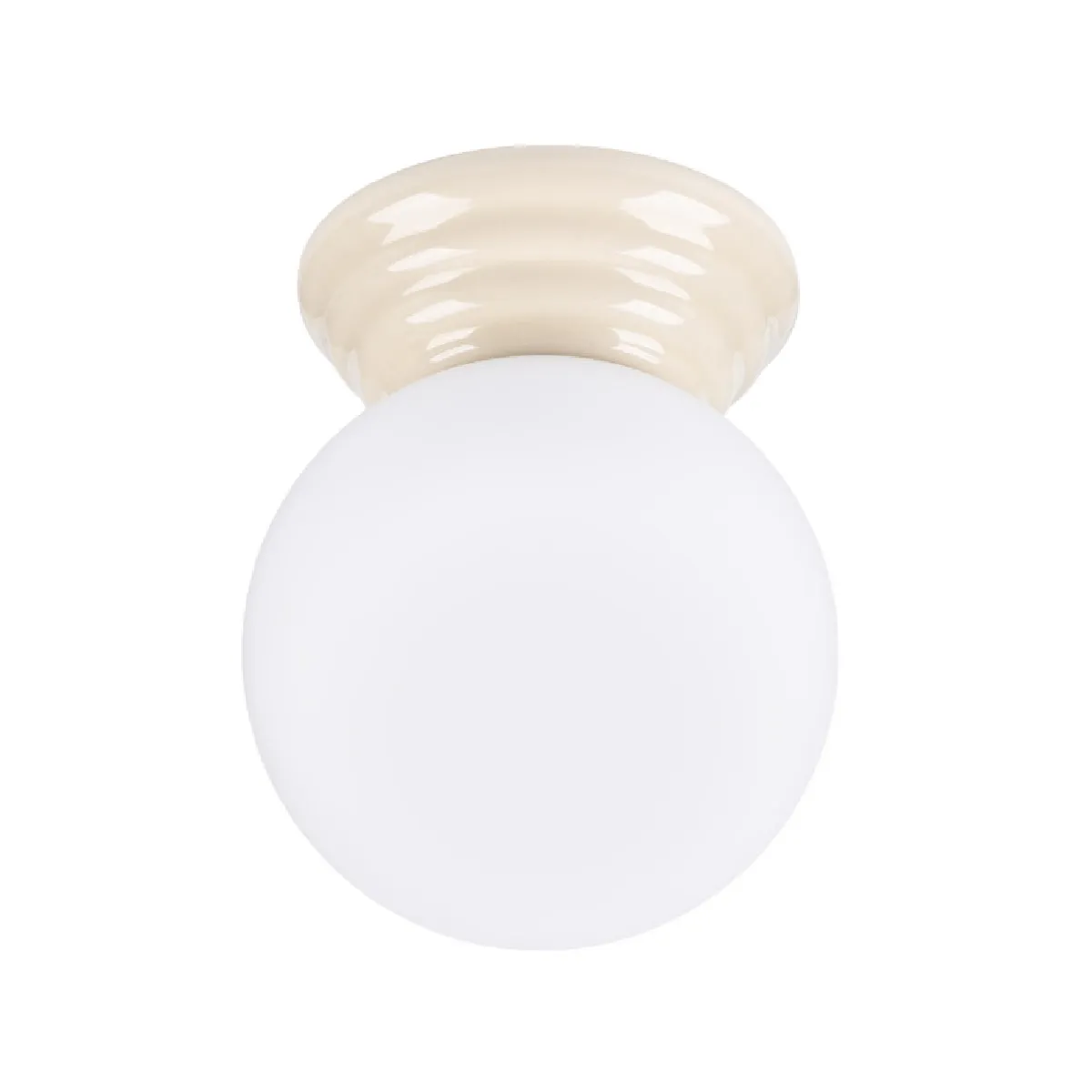 Plafonnier ZORI beige IP44 12 x 12 x 16( h x l x P en cm )