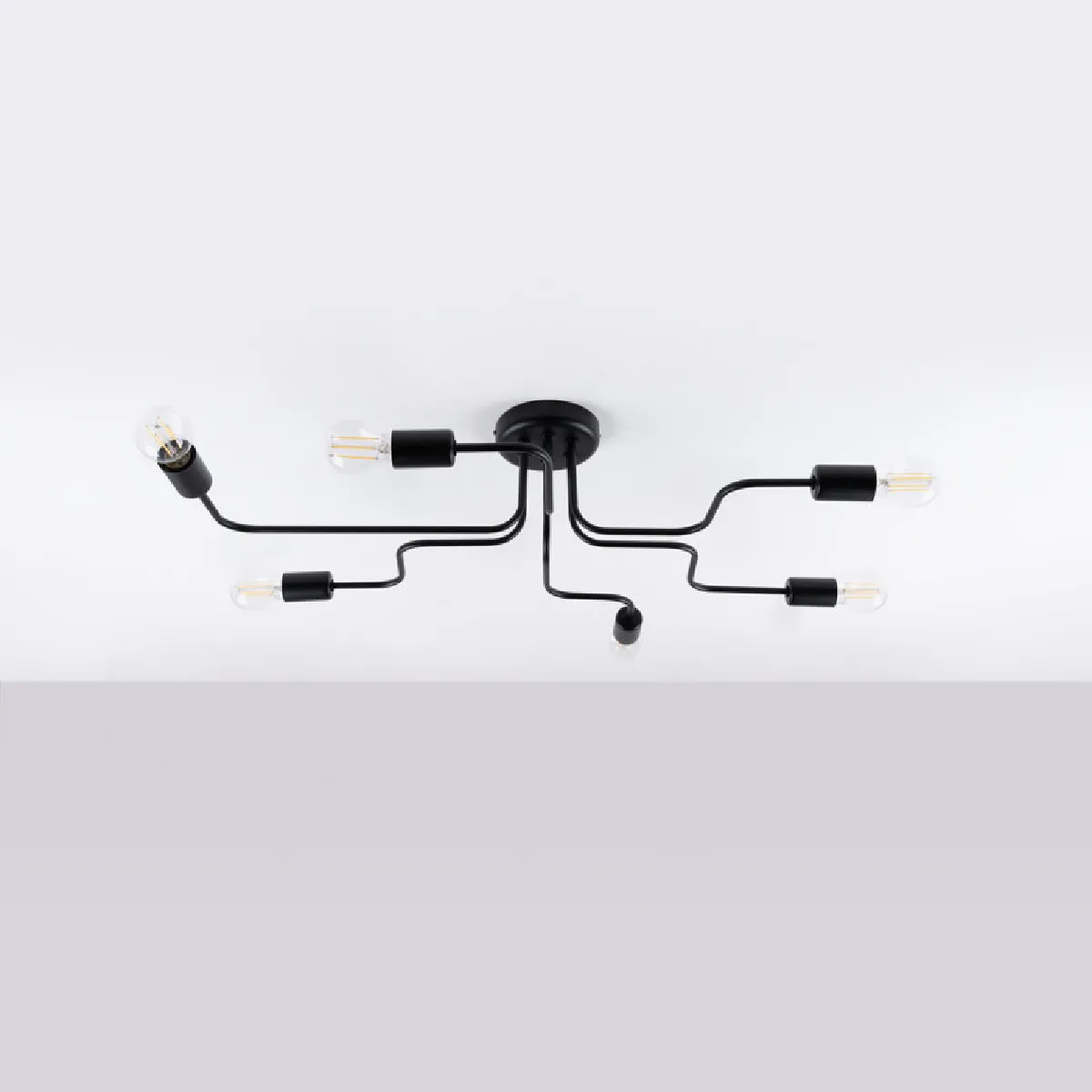 Lustre Lumyis 6 noir 15.5 x 80 x 64( h x l x P en cm )