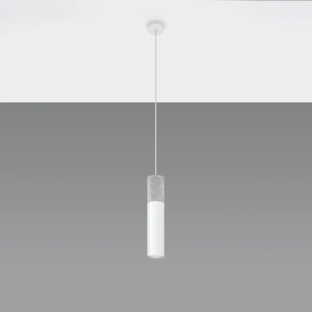 Lampe pendante BORGIO 1 blanc 105 x 8 x 8( h x l x P en cm )