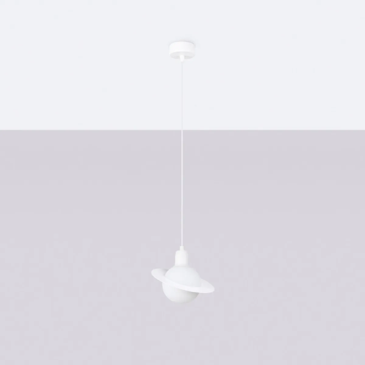 Lampe suspendue Alira 1 blanc 125 x 20 x 20( h x l x P en cm )