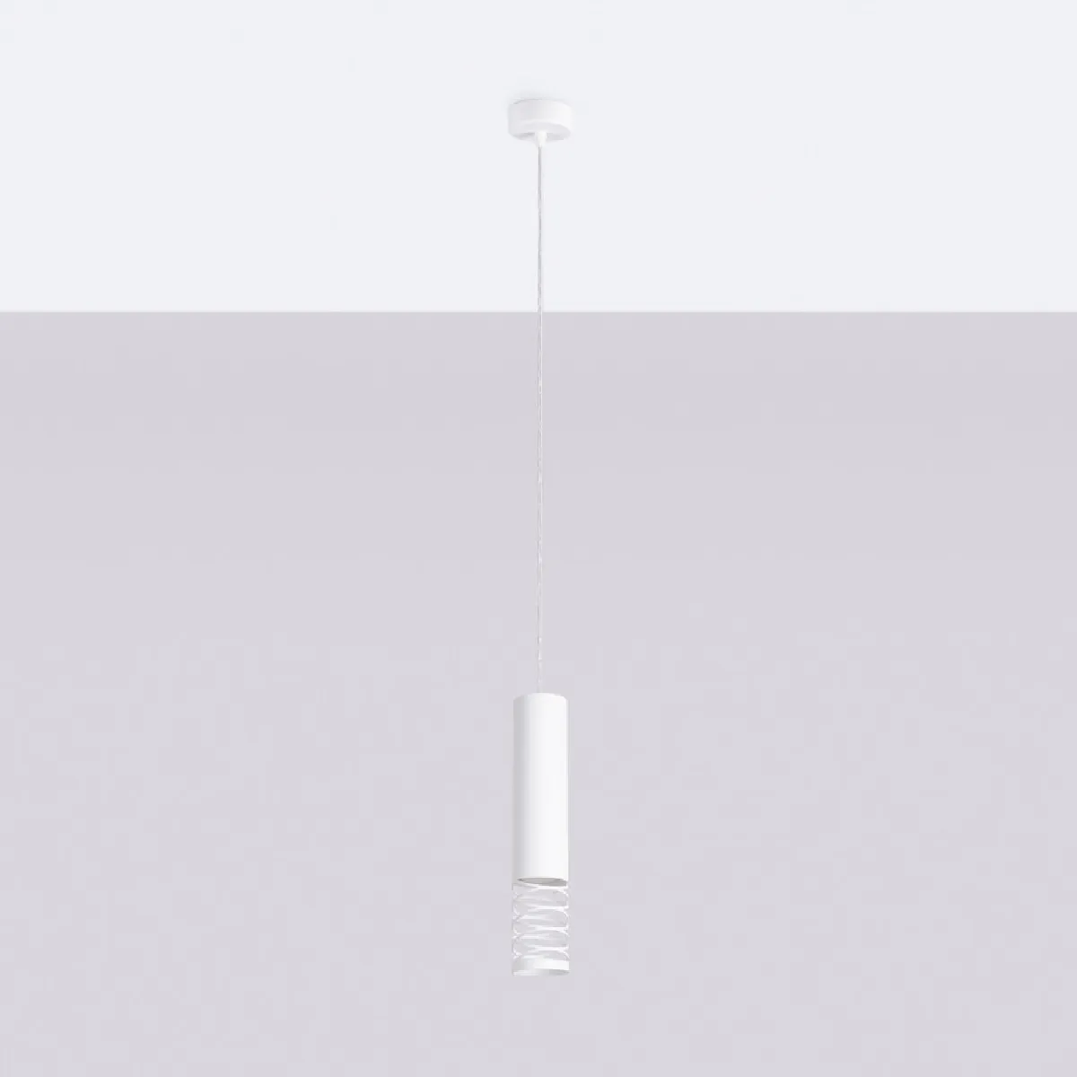 Lampe suspendue LAMI 1 blanc 125 x 8 x 8( h x l x P en cm )