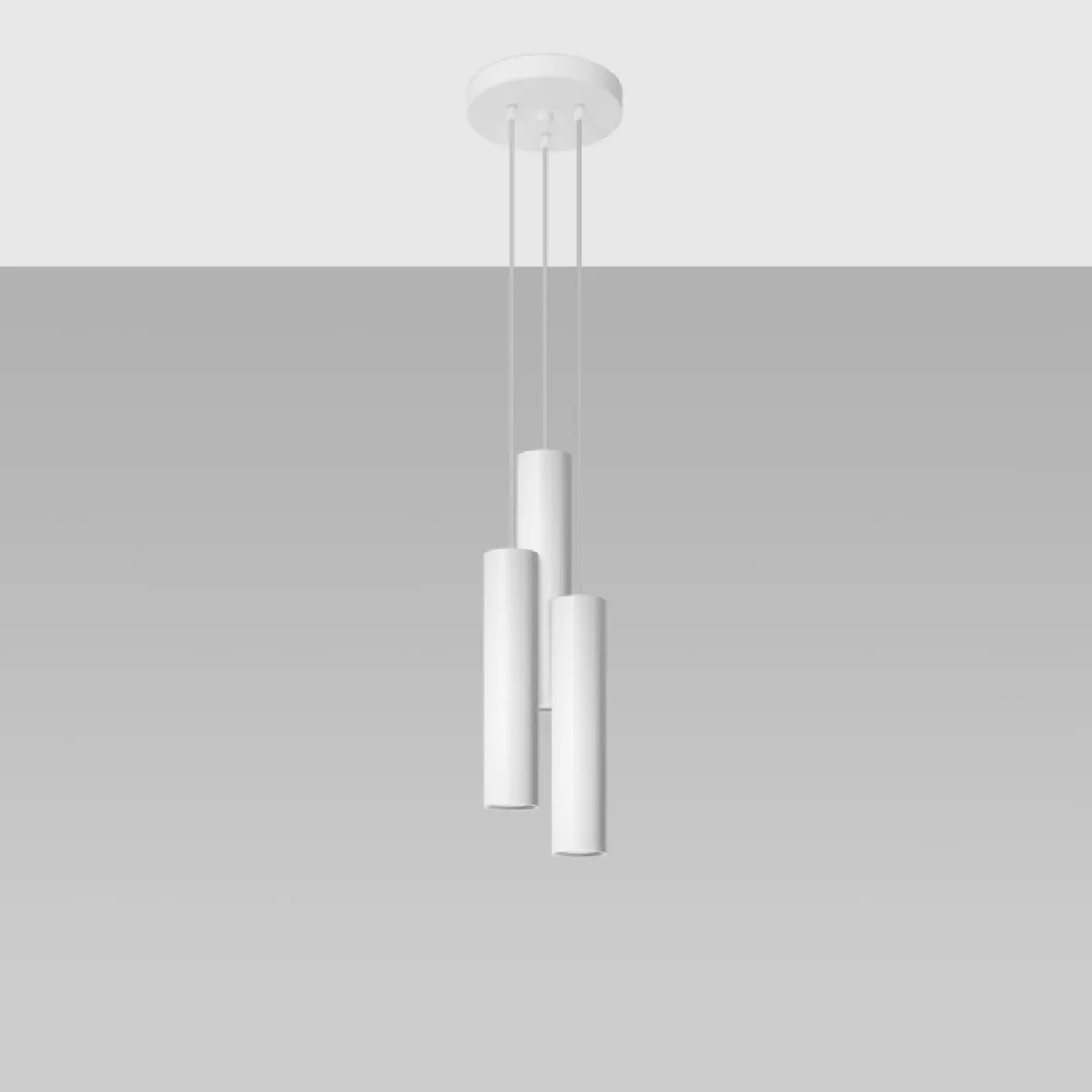 Lampe suspendue Noraaena 3P blanc 110 x 20 x 20( h x l x P en cm )