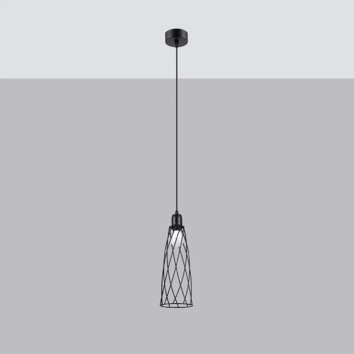 Lampe suspendue Aureays 1 noir 139 x 12 x 12( h x l x P en cm )
