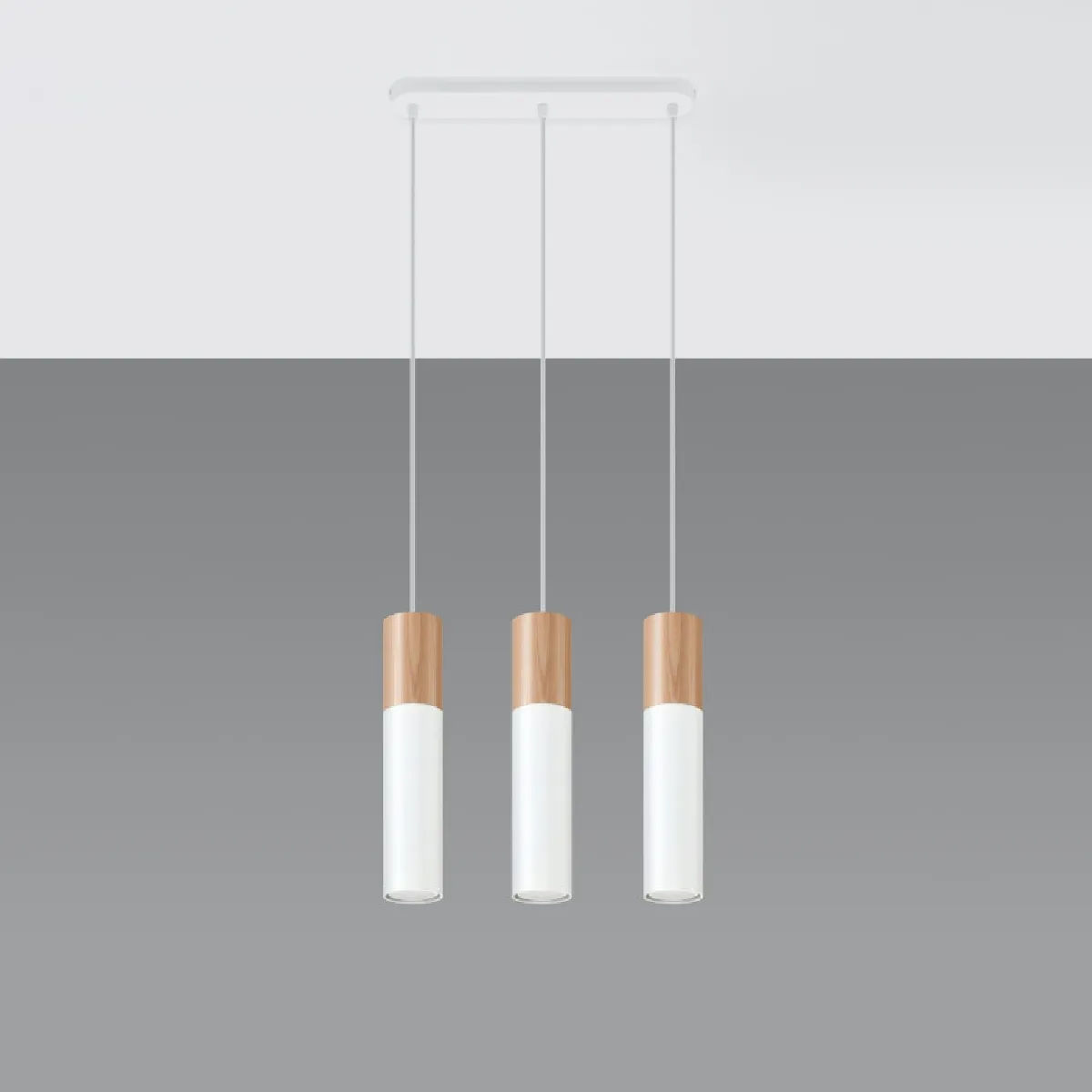 Lampe pendante Coraeor 3 blanc 90 x 45 x 6( h x l x P en cm )