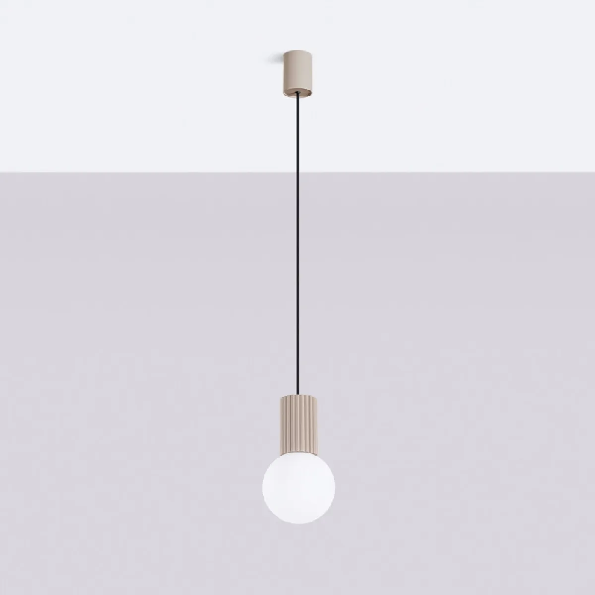 Lampe suspendue HALO 1 taupe 120 x 12 x 12( h x l x P en cm )