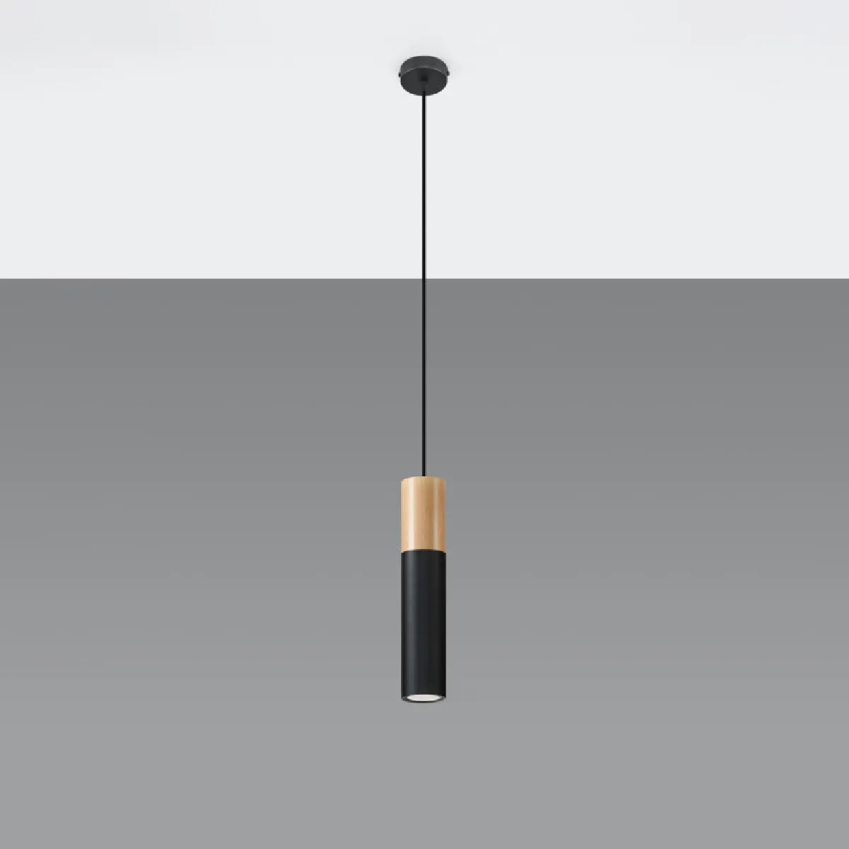 Lampe pendante Coraeor noir 105 x 8 x 8( h x l x P en cm )