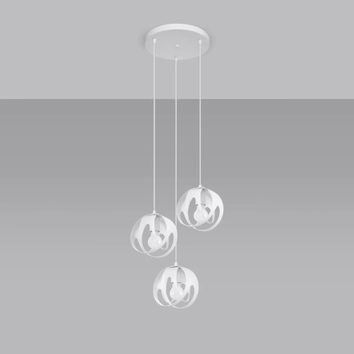 Lampe pendante Lineaaena 3P blanc 117 x 30 x 30( h x l x P en cm )