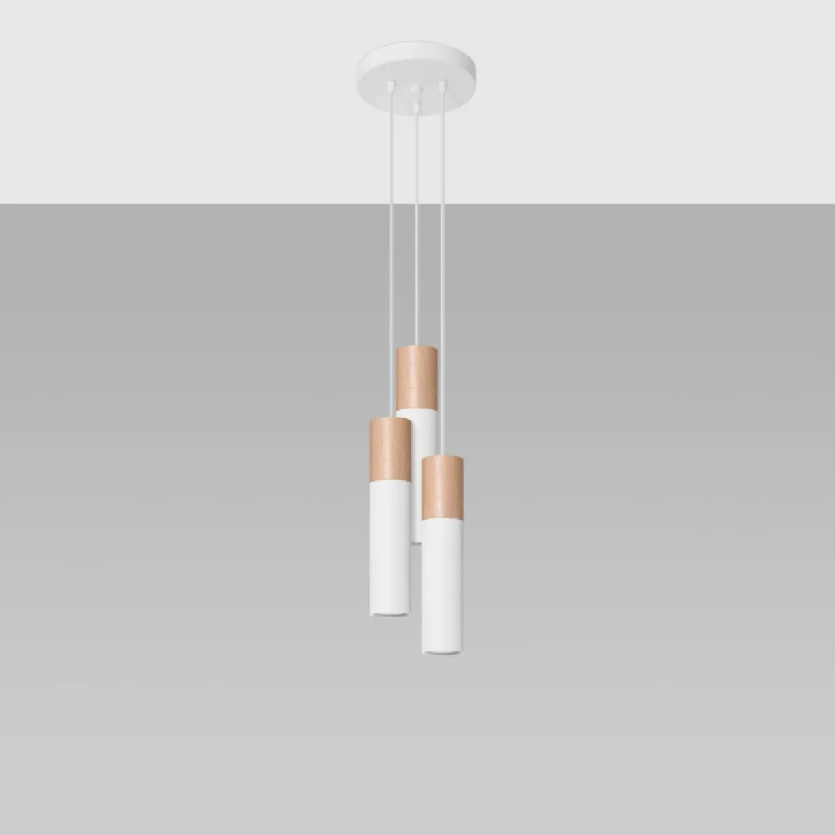Lampe pendante Coraeor 3P blanc 100 x 20 x 20( h x l x P en cm )