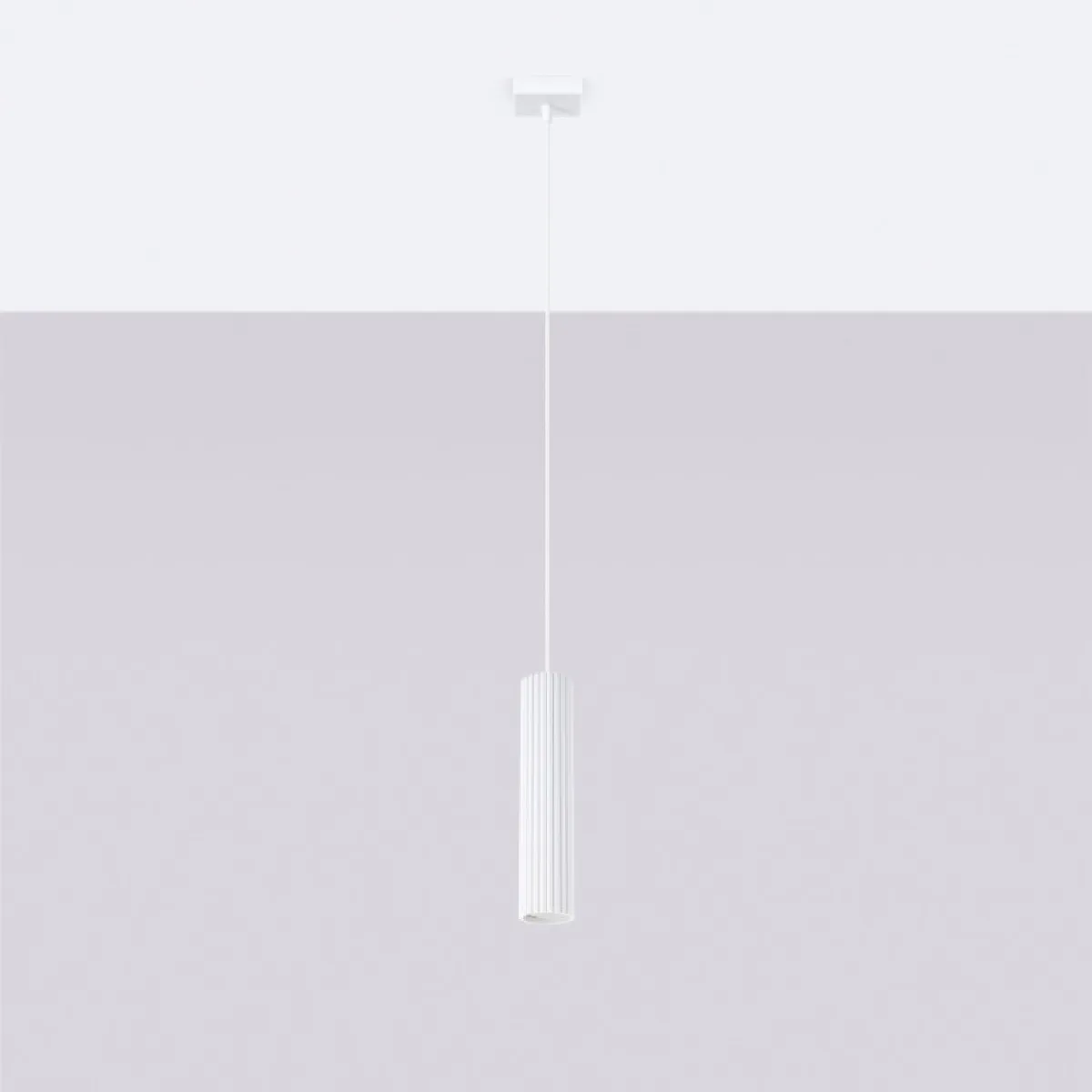Lampe suspendue Elaen 1 blanc 118 x 8 x 8( h x l x P en cm )