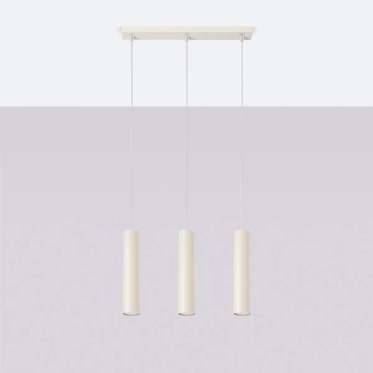 Lampe suspendue Noraaena 3L beige 98 x 45 x 6( h x l x P en cm )