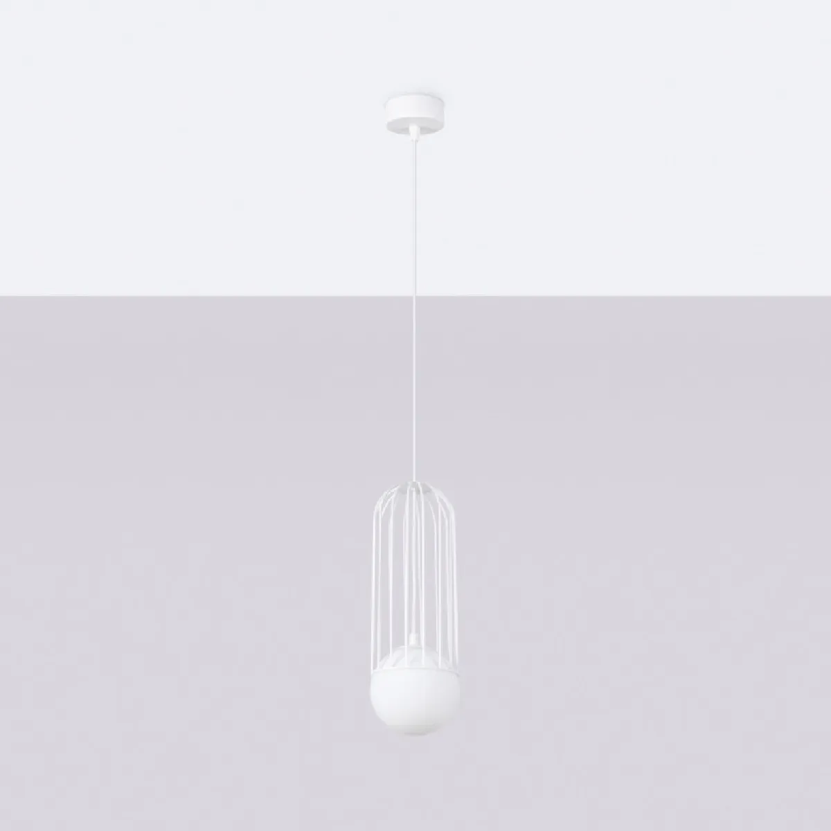 Lampe suspendue Velaela 1 blanc 115 x 12 x 12( h x l x P en cm )