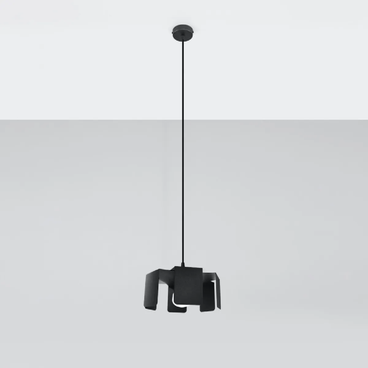 Lampe pendante Alear noir 110 x 24 x 24( h x l x P en cm )