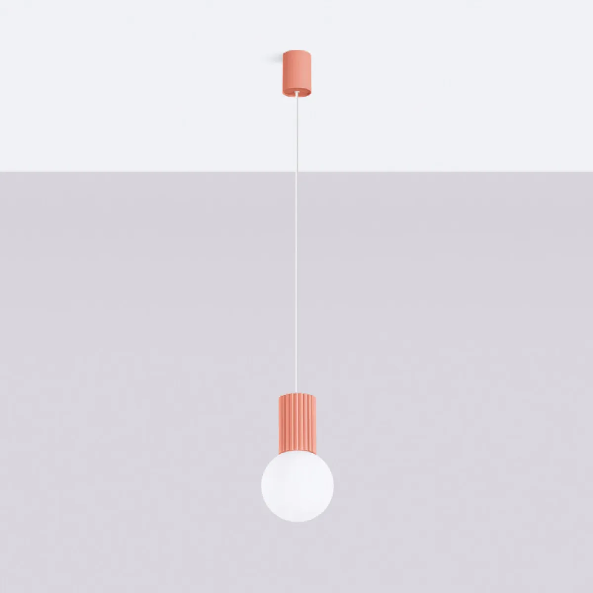 Lampe pendante HALO 1 peach 120 x 12 x 12( h x l x P en cm )