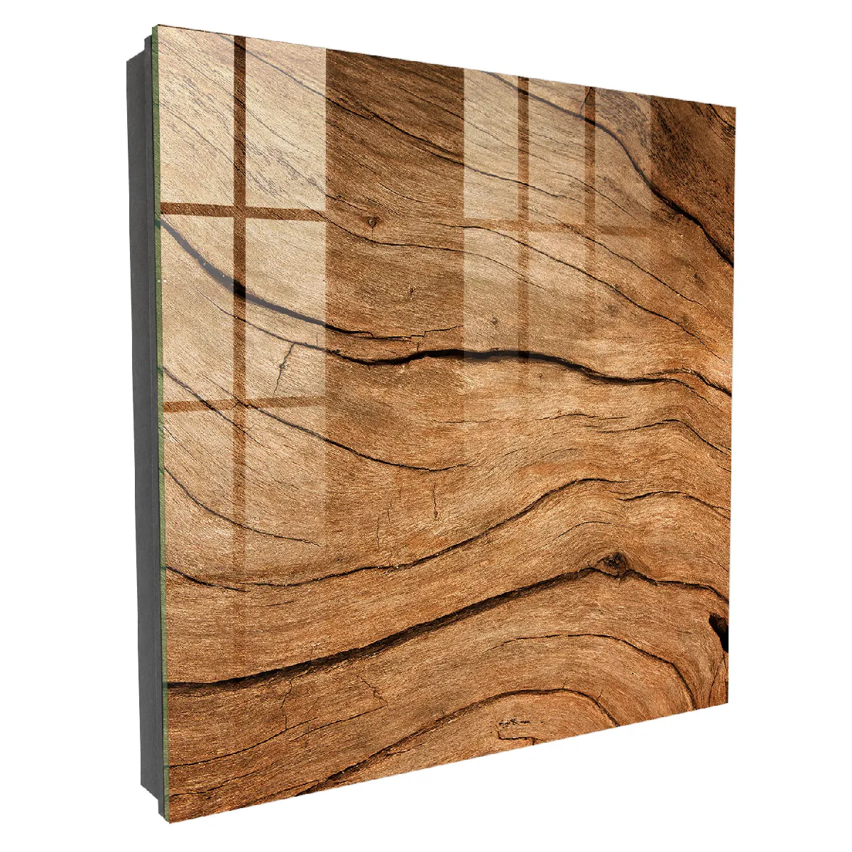 Armoire À Clés - (30 Cm X 30 Cm) - Boîte À Clés Murale - Coffret De Rangement Pour Clés - Couleur Noire - Ouverture Vers La Gauche - Pour Maison Et Bureau - Texture Bois