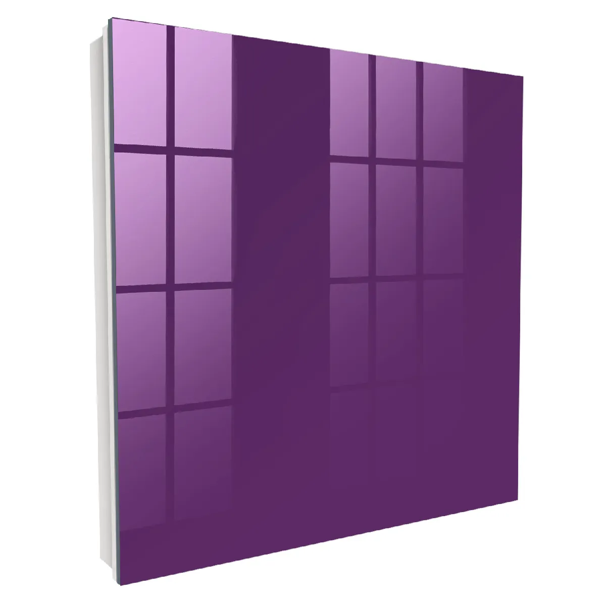 Armoire À Clés - (30 Cm X 30 Cm) - Boîte À Clés Murale - Coffret De Rangement Pour Clés - Couleur Blanche - Ouverture Vers La Droite - Pour Maison Et Bureau - Violet Intense