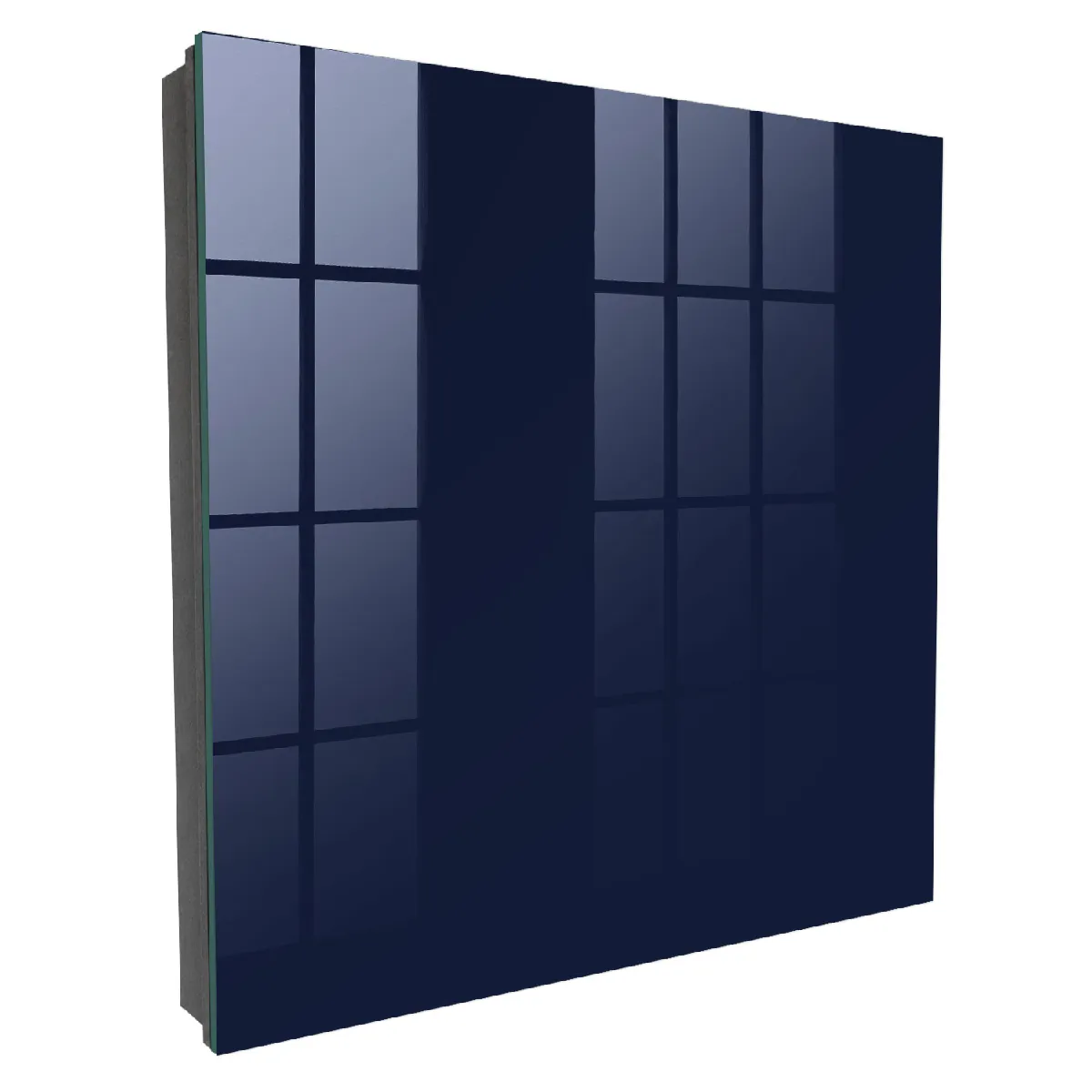 Armoire À Clés - (30 Cm X 30 Cm) - Boîte À Clés Murale - Coffret De Rangement Pour Clés - Couleur Noire - Ouverture Vers La Gauche - Pour Maison Et Bureau - Bleu Marine Foncé