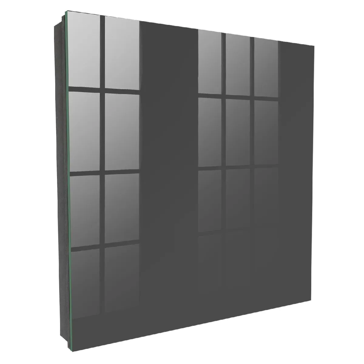 Armoire À Clés - (30 Cm X 30 Cm) - Boîte À Clés Murale - Coffret De Rangement Pour Clés - Couleur Noire - Ouverture Vers La Gauche - Pour Maison Et Bureau - Gris Foncé