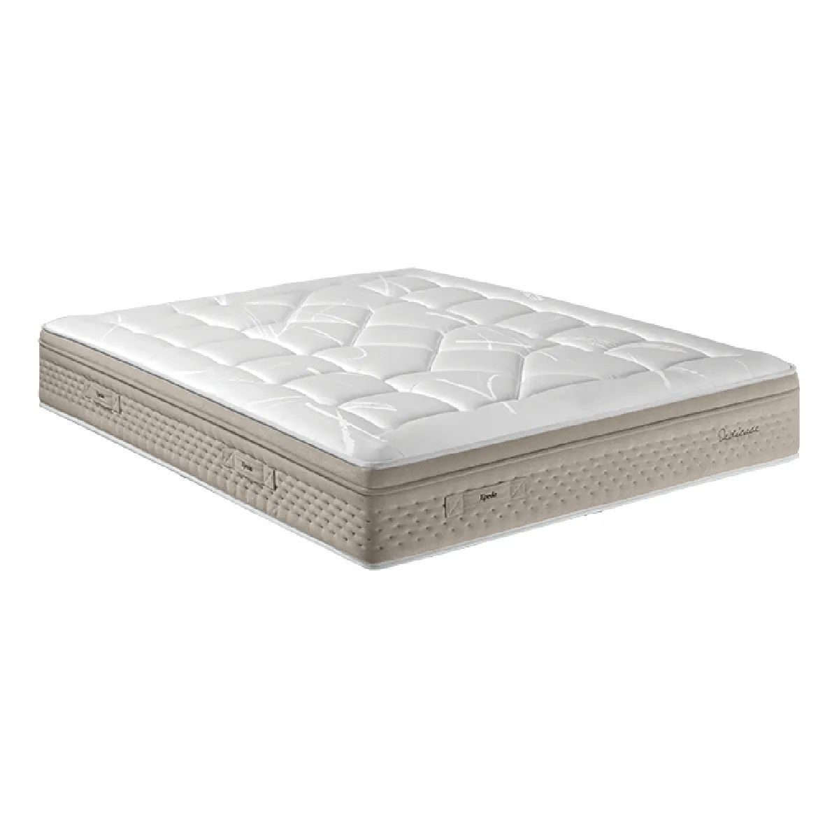 Matelas Epeda Perseid Vert 180x200 Ressorts Ensachés Confort Moelleux Latex Naturel 4 Cm